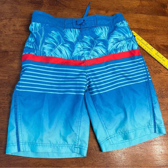 Arizona Jean Co blue red swim trunks size 10/12 husky - Picture 1 of 3